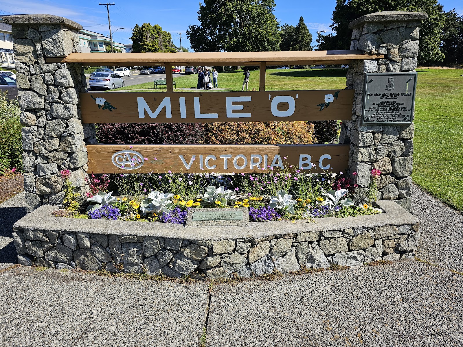 Mile Zero Monument in Victoria