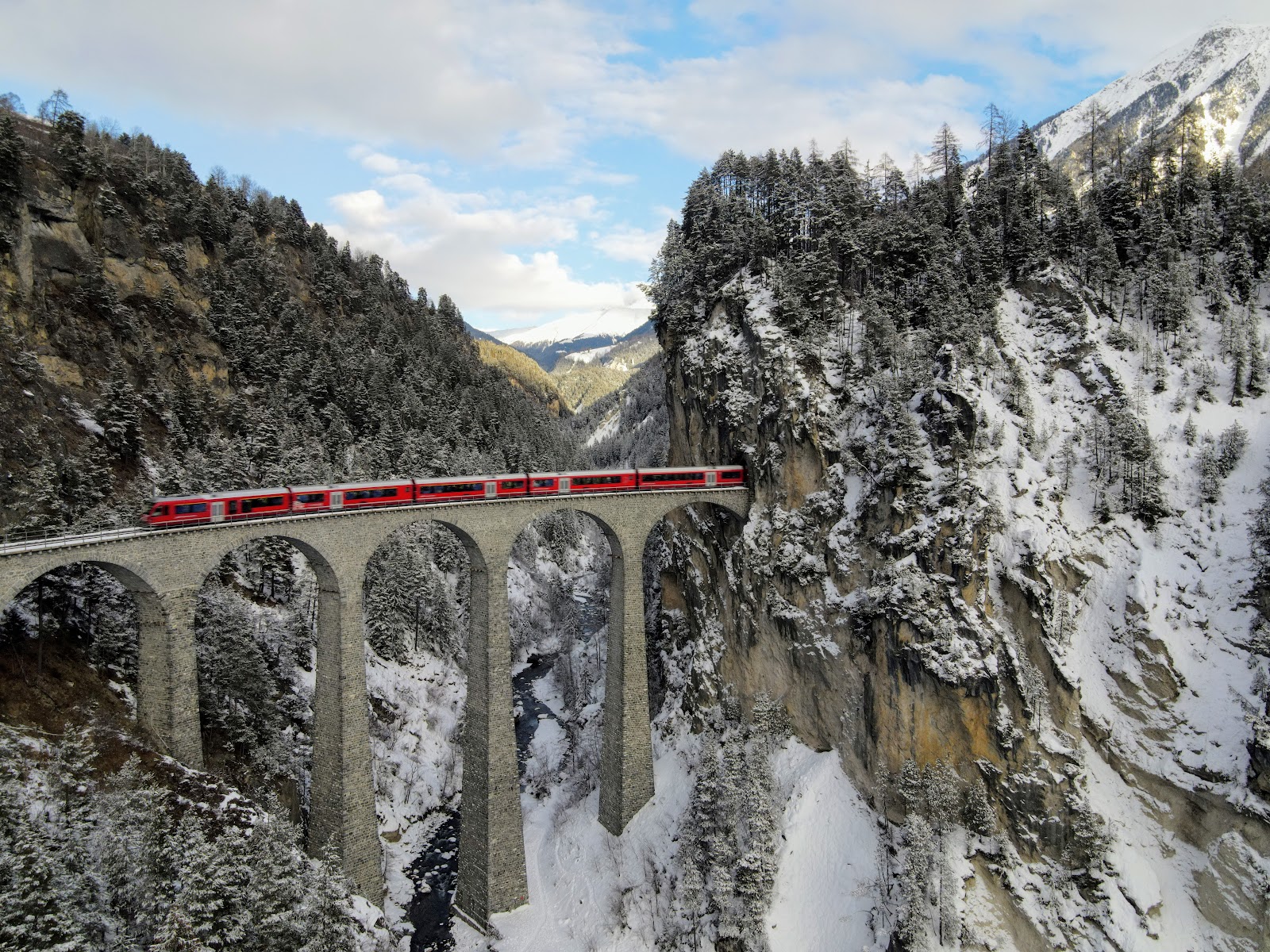 Landwasser Viaduct in Schmitten