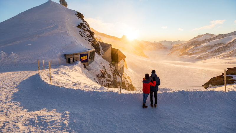 Gletscherplateau Jungfraujoch in Jungfraujoch
