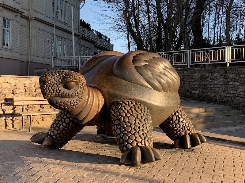Bronze statue "The Turtle" in Jūrmala