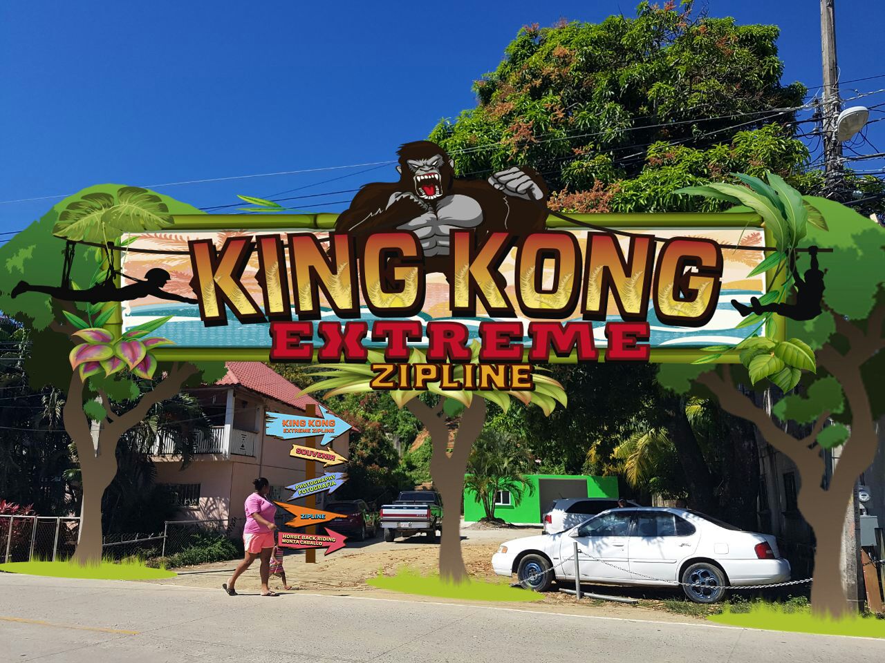 King Kong Extreme Zipline in Coxen Hole