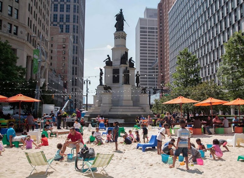 Campus Martius Park in Detroit